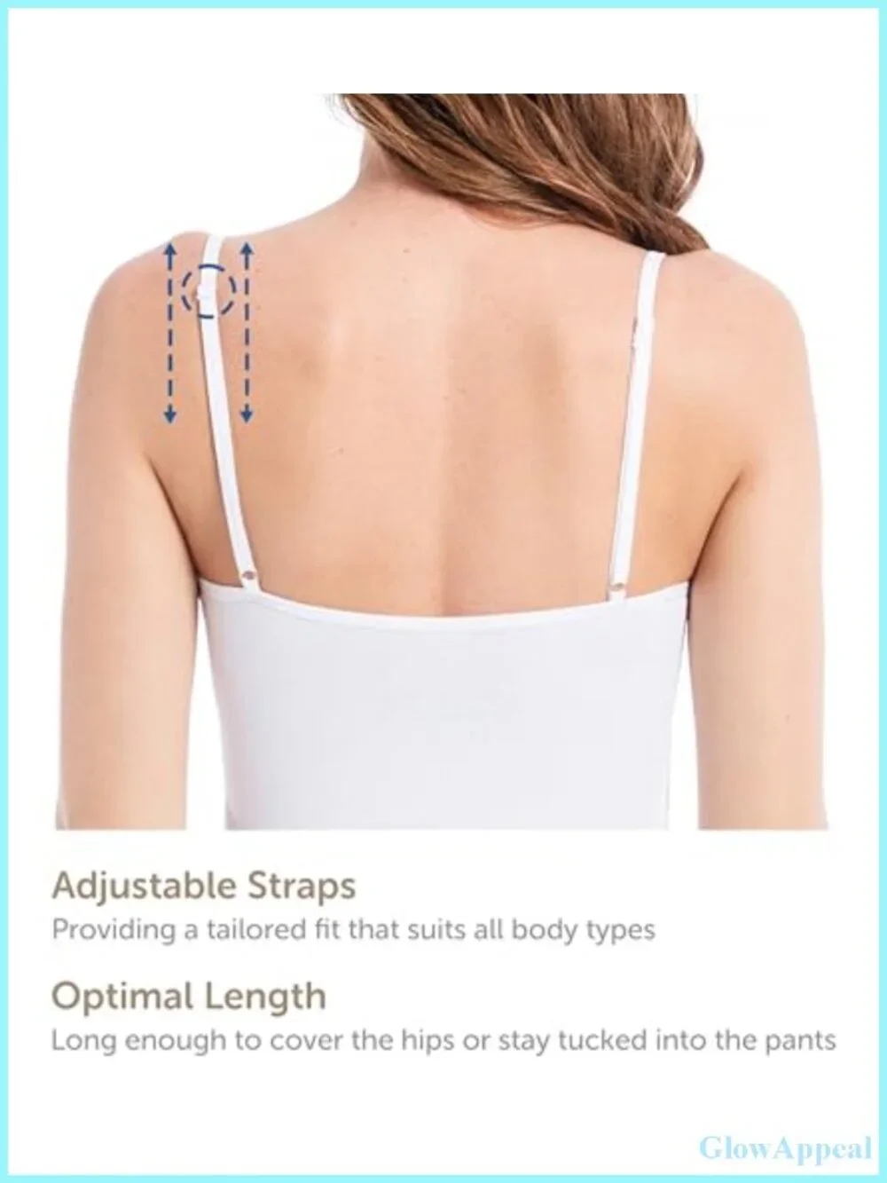 4-Pack Slim-Fit Camisoles Cotton Adjustable Spaghetti Strap Tops
